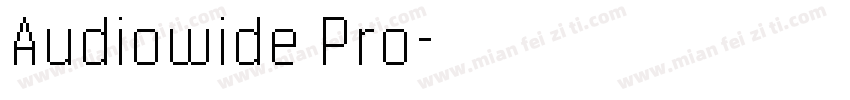Audiowide Pro字体转换